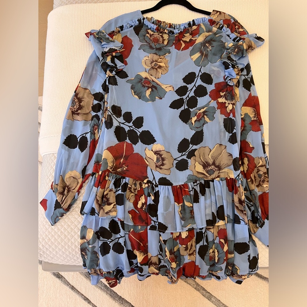 Blue print dress